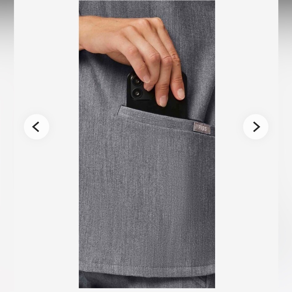 Figs Casma Three-Pocket Scrub Top FW1100 Graphite - Picture 4 of 10